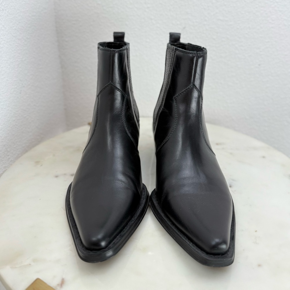 CALVIN KLEIN JEANS Barbara Black Chelsea Boots Size 8 - Picture 4 of 6